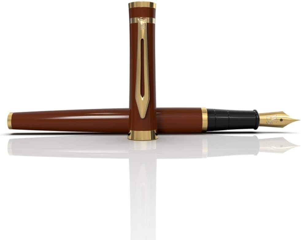 Wordsworth & Black Fountain Pen Kit, 18K Medium Gold Nib, Includes 24 Ink Cartridges, Ink Refill Converter and Gift Box - Image 4