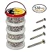 SUOCO Wood Screws Phillips Flat Head Self-Tapping Colored Zinc Assortment Kit 4 Sizes, 530-Piece