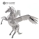 2016 Microworld 3D Metal Puzzle Pegasus Fly Horse Model Z004 DIY 3D Laser Cut Jigsaw Toys For Audit - Silver