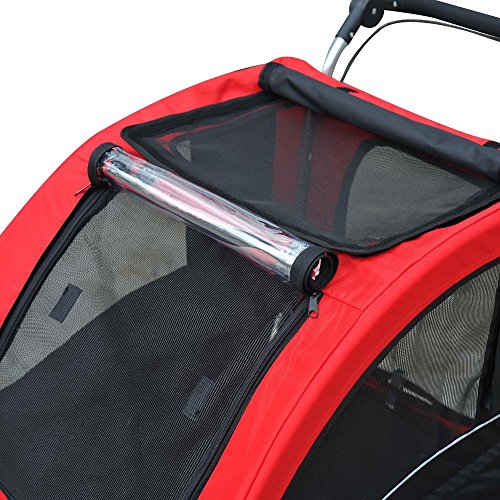 Pet Dog Bike Trailer Bicycle Trailer Stroller Jogger (red)