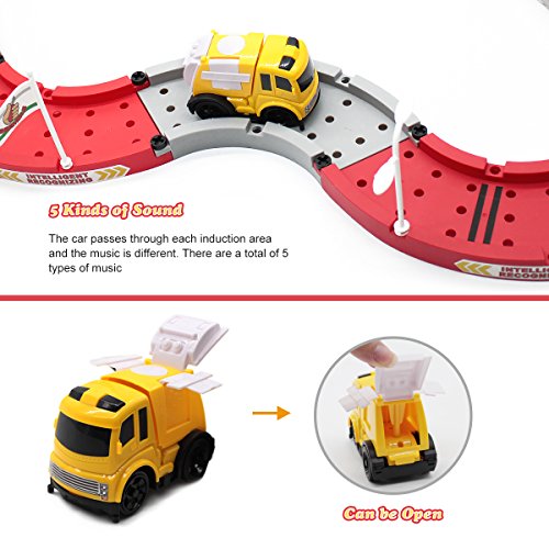 image for Lydaz Car Race Track Play Set with Induction Sound Music Toy Intellige