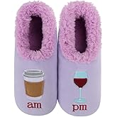 Snoozies Pairable Slipper Socks -Funny Quote House Slippers for Women, Non-Slip Fuzzy