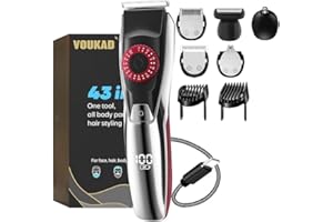 Voukad 40 Precisions Electric Trimmer for Beard, Face, Mustache, Body and Ear Hair Grooming and Styling, Multi-Series Men’s Waterproof Grooming Kit