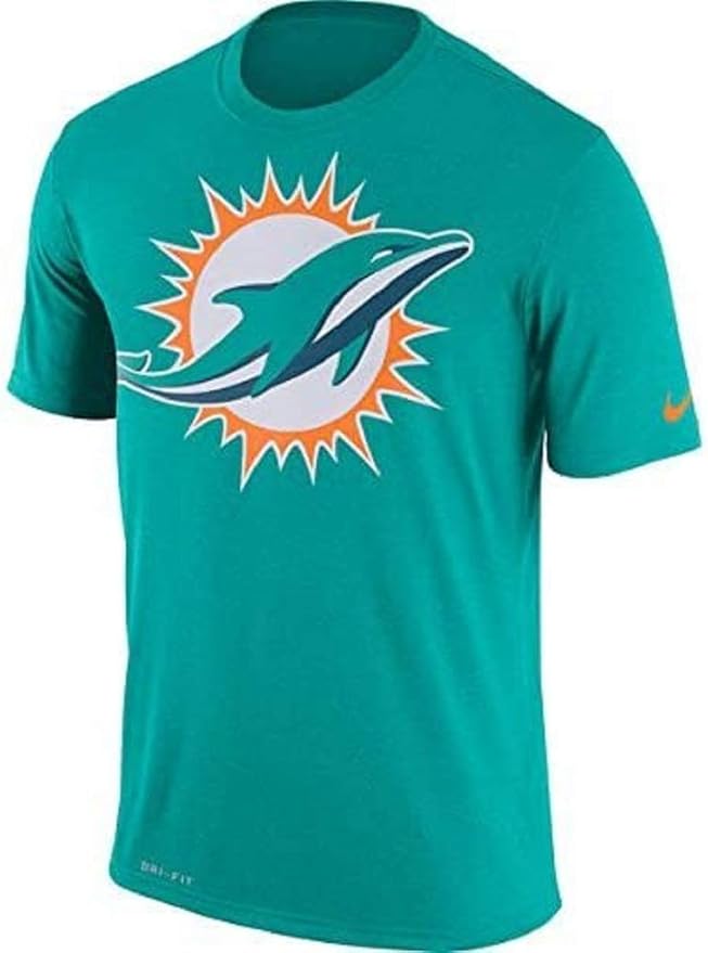 Nike Miami Dolphins Youth Boys Team Logo DriFit Playera (Aqua