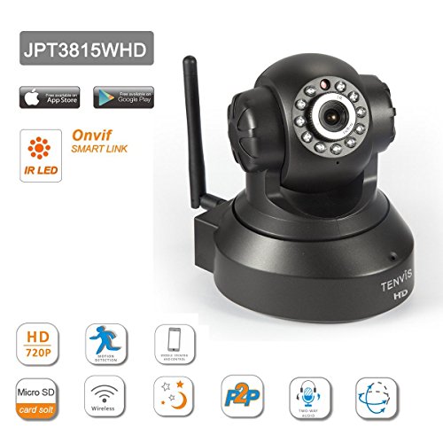NEW VERSION TENVIS IP Camera -720P IP Camera Supporting Smart Wi-Fi, Night Vision Camera, Smart Camera for Pet Baby Monitor, Home Security Camera Motion Detection Indoor Camera with Micro SD Card Slot