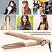 Hair Curling Iron and Straightener 2 in 1 Professional Hair Curler Tourmaline Ceramic Twisted Flat Iron Dual Voltage for Travelthumb 1