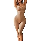 BampooPanPa Tummy Control Bodysuits Full Body Suit Shapewear One Piece Capri Jumpsuits for Women