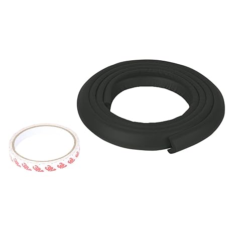 Safe-O-Kid- Unique High Density L-Shaped 2 mtr Long 1 Edge Guard Strip- Black