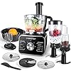 Topchef-Food-Processor-1100W-Multifunctional-Food-Processor-BlenderChopper-Mixer-Grinder-Citrus-Juicer-Knead-Dough-Blades-Shredder-Slicing-Attachments-and-32L-Bowl-15L-Blender-Jug Topchef Food Processor 1100W 11 in 1 Multifunctional Food Processor with 3.2L Bowl and 1.5L Blender Jar, 3 Speeds for…