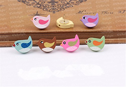 50 PCS Bird Design Push pins Drawing Pin,Creative Pushpins/Thumbtacks Decorative for School Home & Office