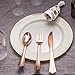 Tbwisher Rose Gold Plastic Silverware, 400 pcs Party Supplies Plastic Flatware, Disposable Plastic Cutlery