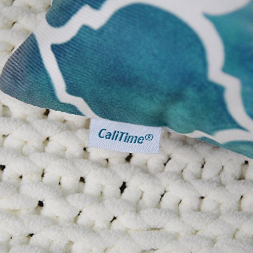 image for Pack of 2 CaliTime Cozy Bolster Pillow Cases Covers for Couch Bed Sofa