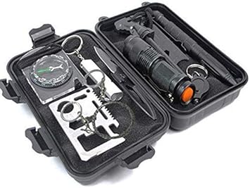 Amazon サバイバルツール 多機能応急キット サバイバル装備 サバイバルキット サバイバルグッズ 防災用品 緊急サバイバルグッズ Sos屋外生存装備 多機能サバイバルキット キャンプ装備 携帯 収納便利 10点セット Miuphro 応急処置 救急箱