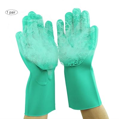 Reusable Silicone Dishwashing Gloves with Scrubbing Zambia Ubuy