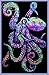 Painted Octopus - Flocked - Blacklight Poster - 23