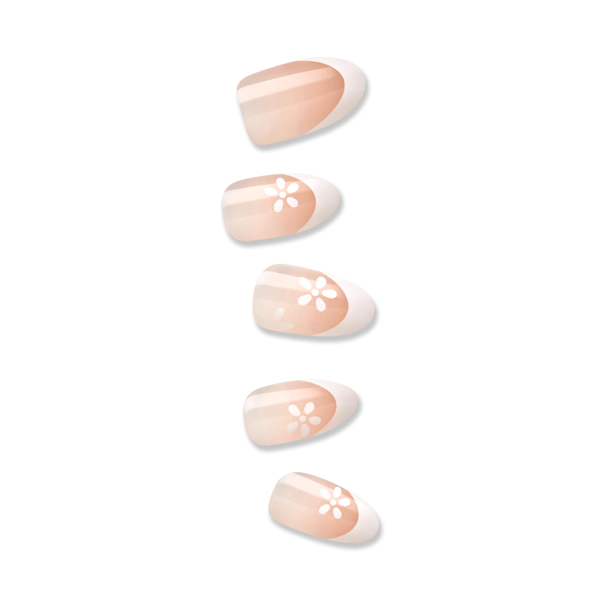 KISS imPRESS No Glue Press-On Nails, French, 'Fearless', Light Neutral + White Tip French, Medium Size, Almond Shape, Includes 30 Nails, Prep Pad, Instructions Sheet, 1 Manicure Stick, 1 Mini File - Image 5