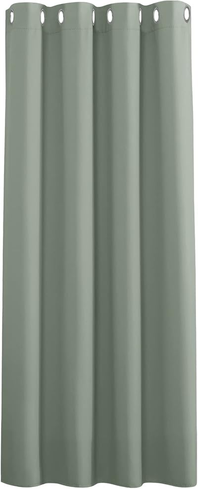 PONY DANCE Sage Green Blackout Curtain Panel 52x54 Eyelet Kids Room Privacy