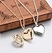 Haluoo_Jewelry Fashion Locket Necklace,Haluoo Vintage Hollow Heart Locket Necklace for Girls Personalized Locket Necklace That Holds Picture Long Stainless Steel Pendant Sweater Chain Necklace (Gold)thumb 3