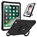 Fintie iPad 9.7 2018 2017 / iPad Air 2 / iPad Air Case, [Magic Ring] 360 Rotating Multi-Functional Grip Stand Shockproof Full-Body Rugged Protective Cover for iPad 6th / 5th Gen, iPad Air 1/2, Black