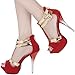 GATUXUS Open Toe Women Platform High Heel Shoes Strappy Pump for Party Prom