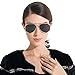 CHB Women's HD Mirrored Creative Irregular Lens Aviator Metal Frame Street Fashion Designer Polarized Sunglasses UV400 with Case