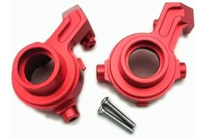 RAIDENRACING Aluminium Alloy Steering Blocks Front Knuckle Arm 8937 for Traxxas 1/10 V1 V2 MAXX Newest Wide Maxx 89076 89086 - RED