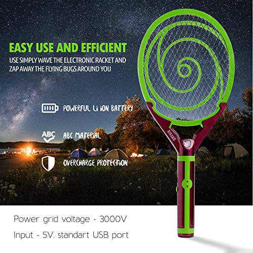 Nikаnd Fly Racket - Light Trap Indoor & Outdoor Tennis Racquet - Fruit Flies Fly Control Best for Camping
