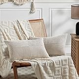 Fancy Homi 2 Packs Neutral Taupe Lumbar Decorative