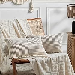Fancy Homi 2 Packs Neutral Taupe Lumbar Decorative