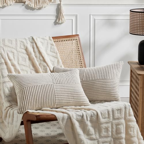 Fancy Homi 2 Packs Neutral Taupe Lumbar Decorative