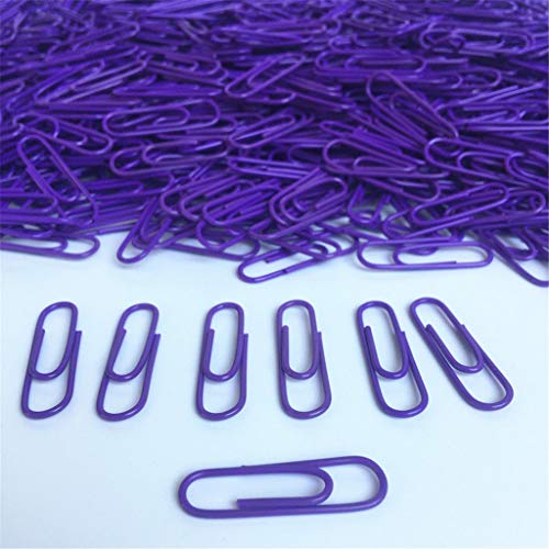 100Pcs Paper Clips Pulison Purple Office Paper Clip School Supplies Study Article Assorted Sizes Purple Paperclips for Office School Clips and Personal Document