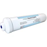 PureWater Filters PWF10 Inline Water Filter for Refrigerators &amp; Ice Makers | 1/4 in quick-connect, coffee makers, water fountains and coolers, NSF/ANSI 42 certified, 1-year/1,500-gallon life, USA made