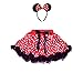 Miki Child's Polka Dot 2 Layer Tutu w/Ruffle Trim & Headband Set
