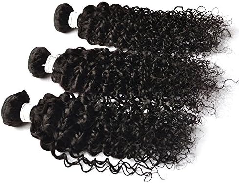 FABA 100% Raw Human Hair Bundles Kinky Curl Brazilian Virgin Hair Weaves 8A Grade 24" inch 3 Bundles Pack 100 Gram per Bundle Natural Color