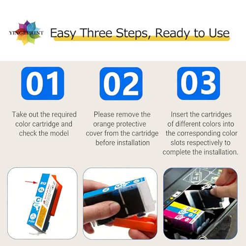 912XL 912 XL Ink Cartridges Compatible for OfficeJet 8012 8015 8010 8017 8014 Printer, Compatible for OfficeJet Pro 8022 8020 8025 8024 8021 8023 Printer, 4 Pack Black Cyan Magenta Yellow