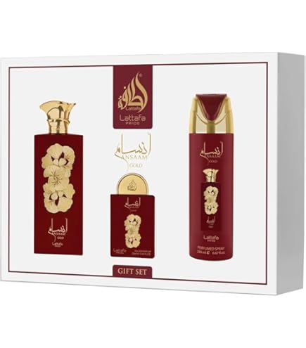 Amazon.com : Lattafa Pride Tharwah Gold For Unisex 3 Piece Gift