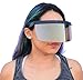Matte Black Retro Futuristic Single Shield Color Oversized Visor Sunglasses (Matte Black, Bronze Mirror)