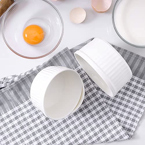 KitchenTour Ceramic Souffle Dishes 12 Ounces Oven Safe Ramekins for