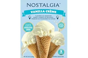 MUCHAI INNOVATIONS Nostalgia Premium Ice Cream | Mix Flavored Ice Cream Mix makes 2 Quarts of Delicious Premium Old Fashioned Ice Cream plus a card (Vanilla)