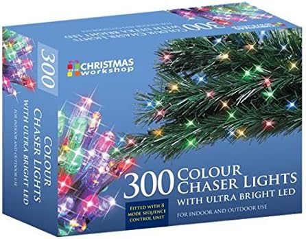 The Christmas Workshop 77670 300 Multi-Coloured LED Chaser Christmas Lights/Indoor or Outdoor Fairy Lights / 20.9 Metres / 8 Light Modes/Great - Image 4