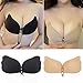 Push Up with Drawstring Strapless Bra，Invisible Self-Adhesive Bra,Reusable Backless Bras for Women From Holisouse All size avilable (C, BEIGE)