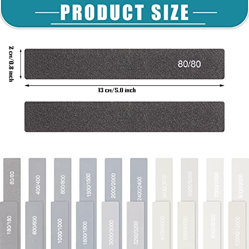 Honoson 40 Pieces Sanding Sticks Polishing Sanding Tools Mini Model