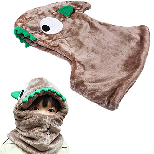 image for A.B Crew Cute Dinosaur Kids Warm Winter Hat Two Layers Flannel Coif Ea