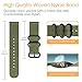 Fintie Bands Compatible with Samsung Galaxy Watch 3 45mm / Galaxy Watch 46mm / Gear S3 Classic/Frontier, Soft Woven Nylon Band 22mm Quick Release Adjustable Replacement Sport Strap, Olive