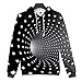 Hoodies for Men, Misaky Unisex Casual 3D Spiral Stun Print Sport Long Sleeve Crewneck Cool Hoodies Top Blouse