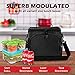 Insulated Lunch Bag with Extra Large Front Pockets Best 2 Way Zipper Closures Double-Sewn Nylon Side Mesh and 50-Inch Detachable Shoulder Strap