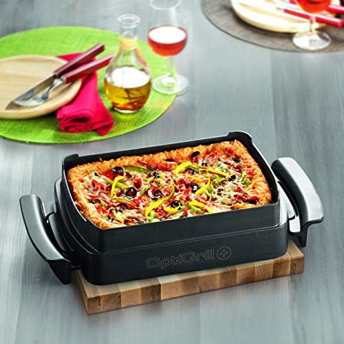 Tefal GC712D12 Optigrill+ Grille Electrique Aluminium Gris/Noir 36,5 x 34,5 x 18 cm