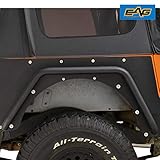 EAG Rear Fender Flares Armor Rocker Guards with Hardware Kit Fit for 87-95 Jeep Wrangler YJ