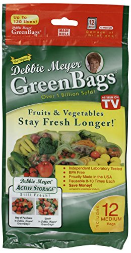 Debbie Meyer GreenBags Freshness-Preserving Food/Flower Storage Bags (Medium, 12-Pack) - Thumbnail 3