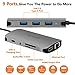 USB C Hub Adapter, ONTOTL 9 in 1 Aluminum Thunderbolt 3 Adapter Type C Hub with 4K HDMI Output, 1000M Ethernet Port, USB-C Charger Port, 3 USB 3.0, SD & TF, 3.5mm Audio/Mic for Apple MacBook Pro